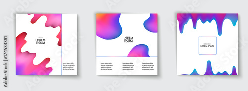 Trendy template set with fu...