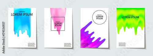 Trendy template set with fu...