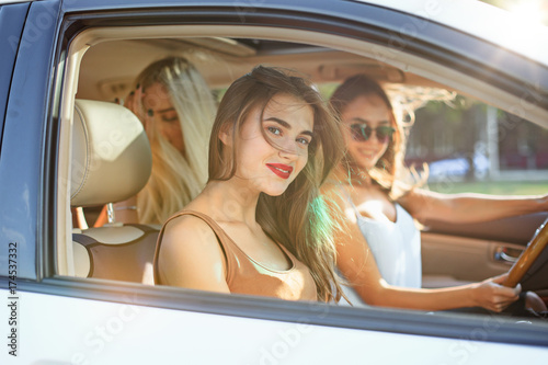 young women in the car smiling © master1305