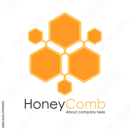 Honey Comb Logo Template Design Vector, honeycomb Emblem, Concept