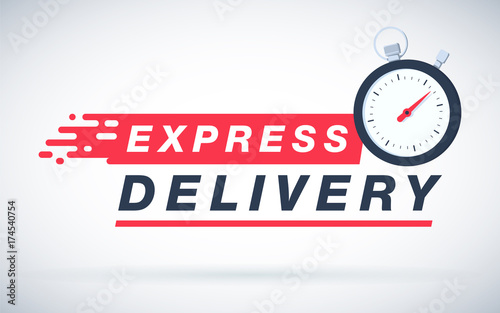 Express delivery icon for apps and website. Delivery concept. Vector illustration. Flat design. photo