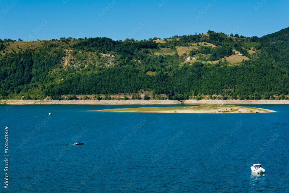Fototapeta premium Kokin Brod, Serbia August 01, 2017: Zlatar Lake in Serbia