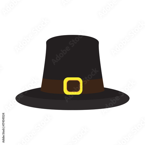 Isolated pilgrim hat on a white background, Thanksgiving day vector illustration