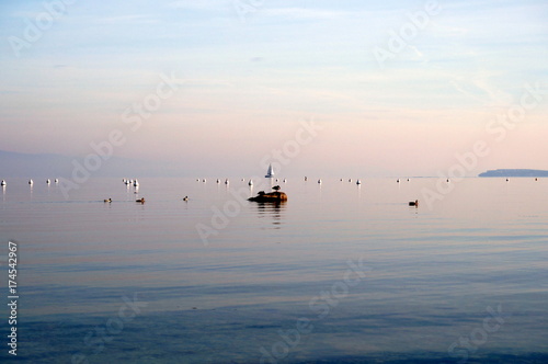 Lake Garda view at sunset