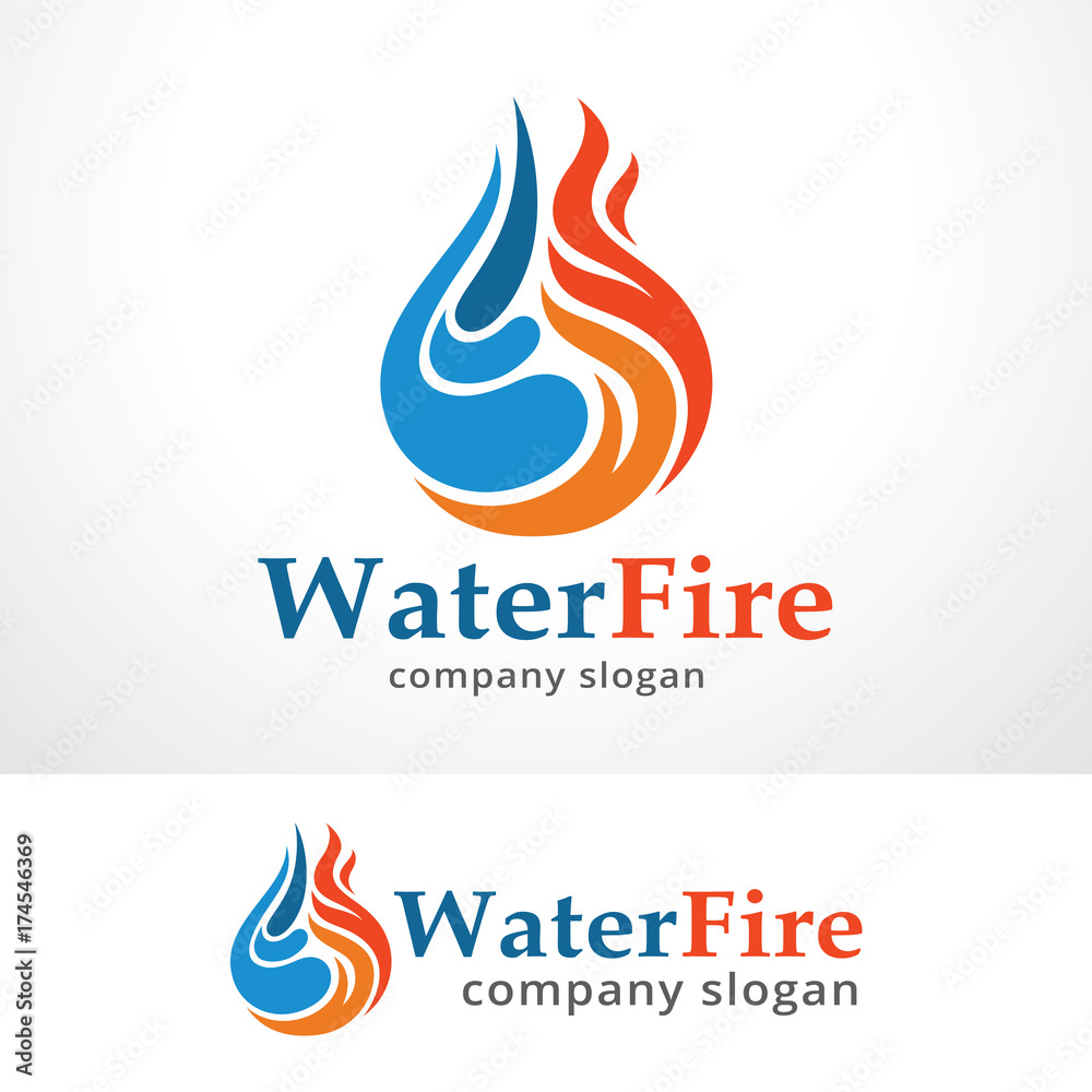 Water Fire Logo Template Design Vector, Emblem, Design Concept, Creative Symbol, Icon Water Fire Logo Template Design Vector, Emblem, Design Concept, Creative Symbol, Icon