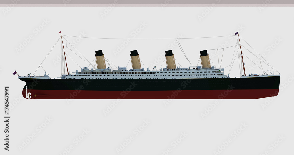 Titanic 4K Profile Stock Photo