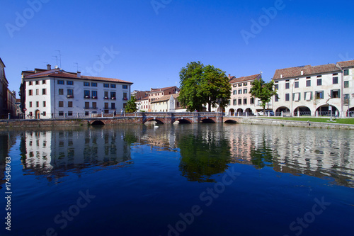 Treviso, Ponte Dante, Fiume Sile, Veneto, Italia, Italy