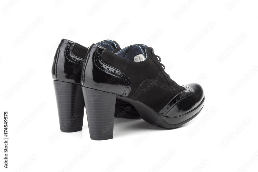 Zapatos abotinados mujer Stock Photo | Adobe