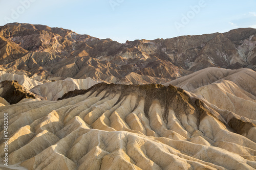 Zabriskie Point in Death Valley at Sunset