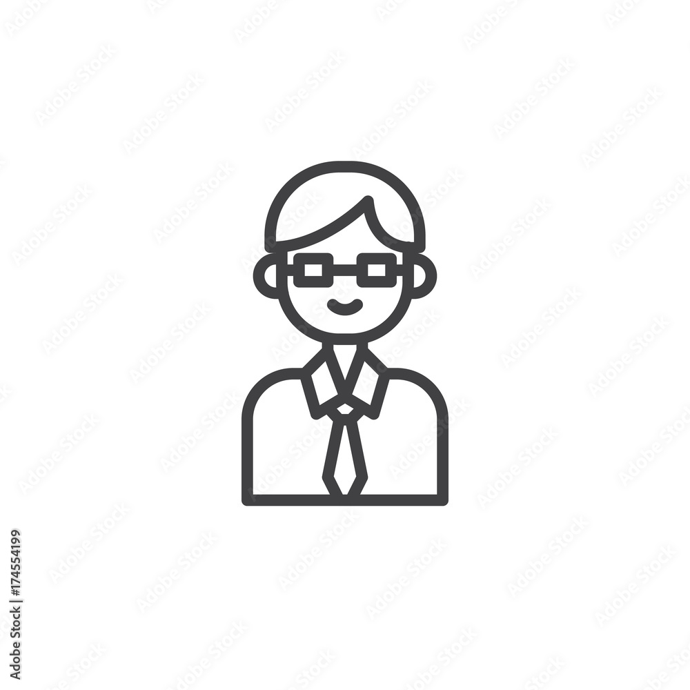 Lawyer line icon, outline vector sign, linear style pictogram isolated on white. Symbol, logo illustration. Editable stroke Lawyer line icon, outline vector sign, linear style pictogram isolated on white. Symbol, logo illustration. Editable stroke