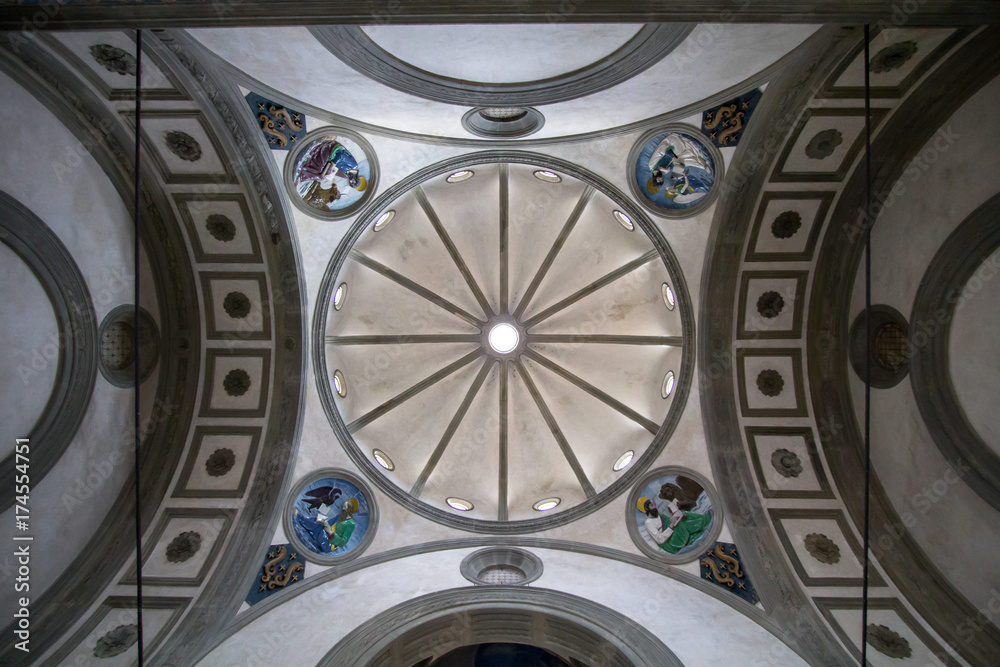 Ceiling of the Basilica di Santa Croce in Florence