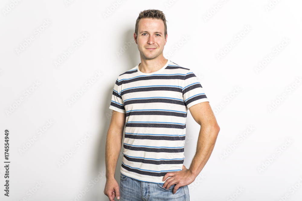 Fototapeta premium handsome dude in grey, portrait