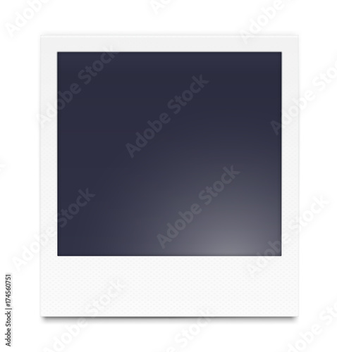 Photo frame isolated on white background. Vector illustration