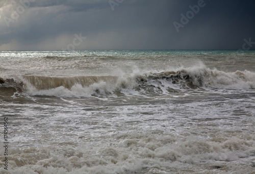 Black Sea in Praskoveevka near Gelendzhik. Krasnodar Krai. Russia