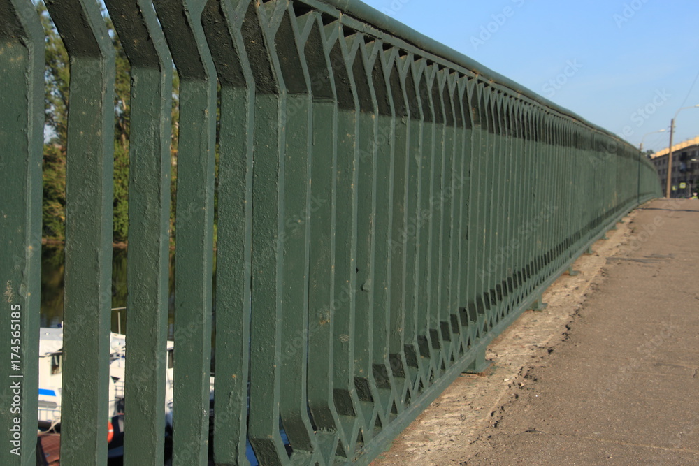fence on the embankment