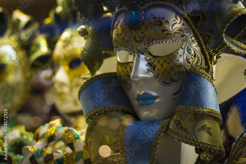 Fototapeta Naklejka Na Ścianę i Meble -  Amazing image of Venetian carnival masks