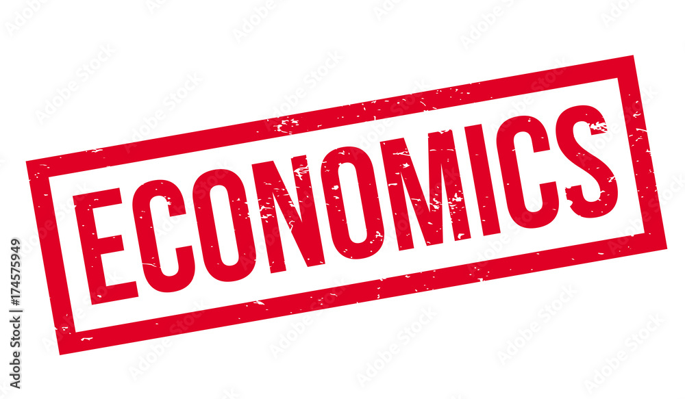 Fototapeta premium Economics rubber stamp. Grunge design with dust scratches. Effects can be easily removed for a clean, crisp look. Color is easily changed.