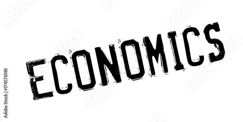 Economics rubber stamp. Grunge design with dust scratches. Effects can be easily removed for a clean, crisp look. Color is easily changed.
