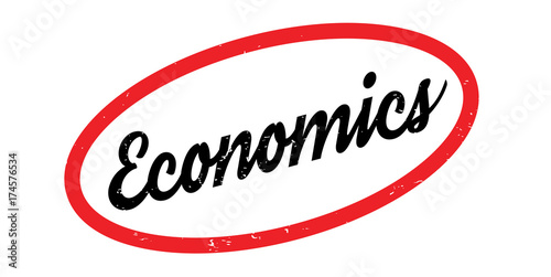 Economics rubber stamp. Grunge design with dust scratches. Effects can be easily removed for a clean, crisp look. Color is easily changed.