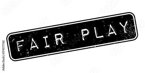 Fair Play rubber stamp. Grunge design with dust scratches. Effects can be easily removed for a clean, crisp look. Color is easily changed.