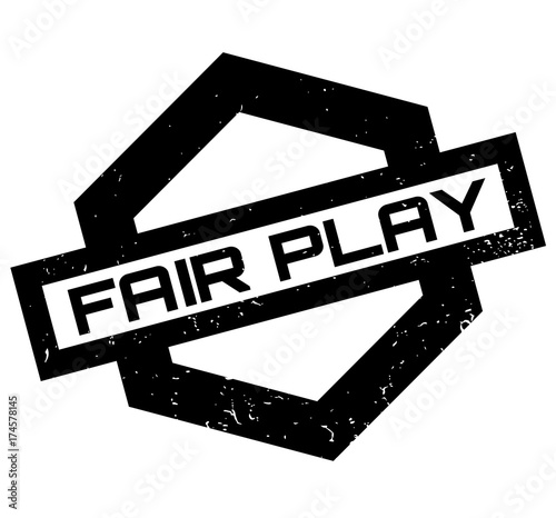 Fair Play rubber stamp. Grunge design with dust scratches. Effects can be easily removed for a clean, crisp look. Color is easily changed.