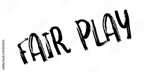 Fair Play rubber stamp. Grunge design with dust scratches. Effects can be easily removed for a clean, crisp look. Color is easily changed.