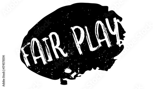Fair Play rubber stamp. Grunge design with dust scratches. Effects can be easily removed for a clean, crisp look. Color is easily changed.