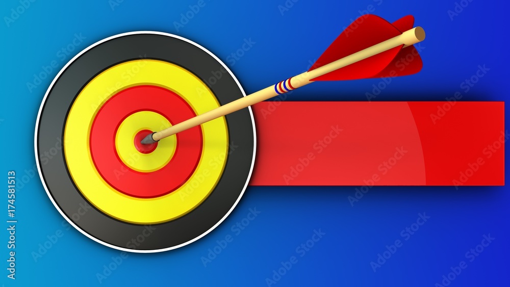 3d round target with arrow hit 3d round target with arrow hit