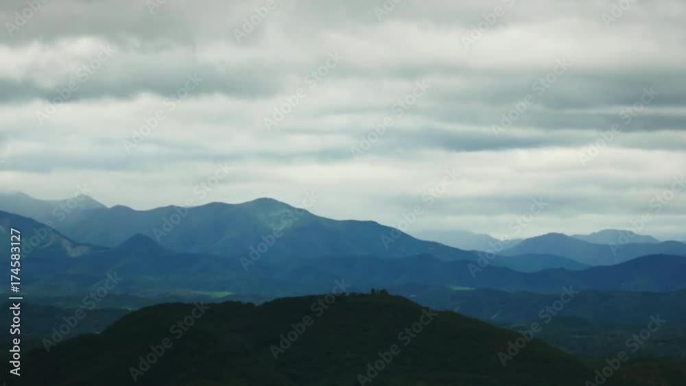 Clouds Moving Over The Mountain In Asia Clouds Moving Over The Mountain In Asia