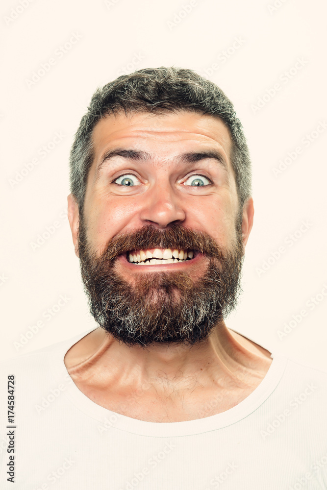 Obraz premium Hipster with happy face.