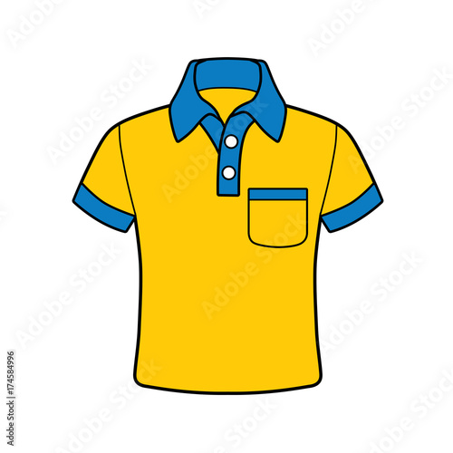 Polo shirt vector isolated.