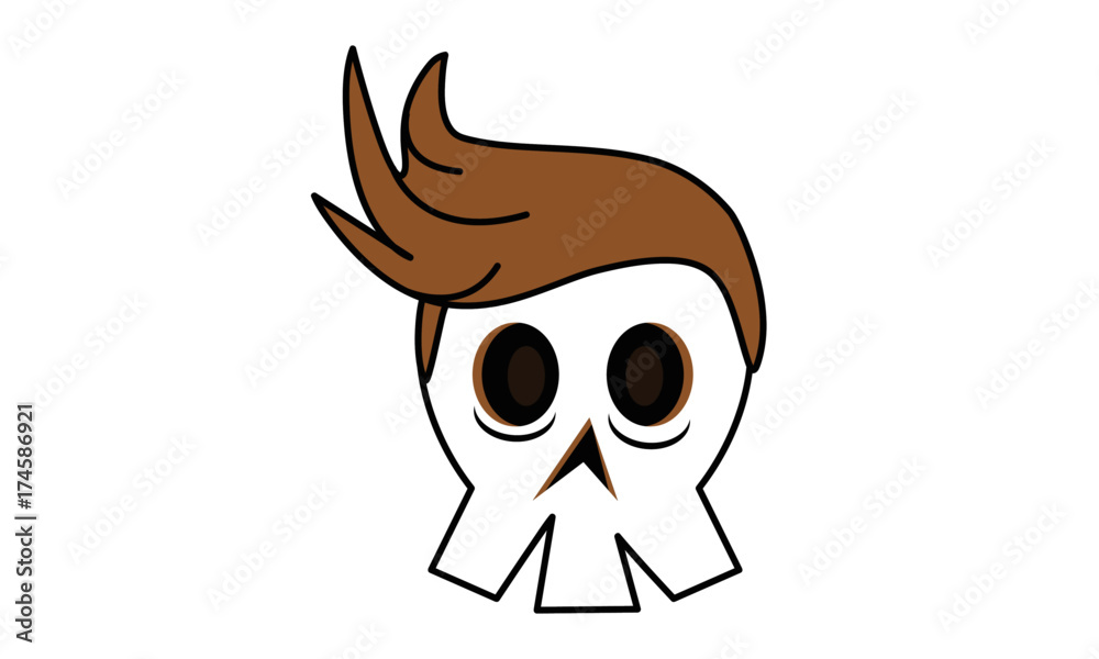 Cute Skull Stock Vector Adobe Stock