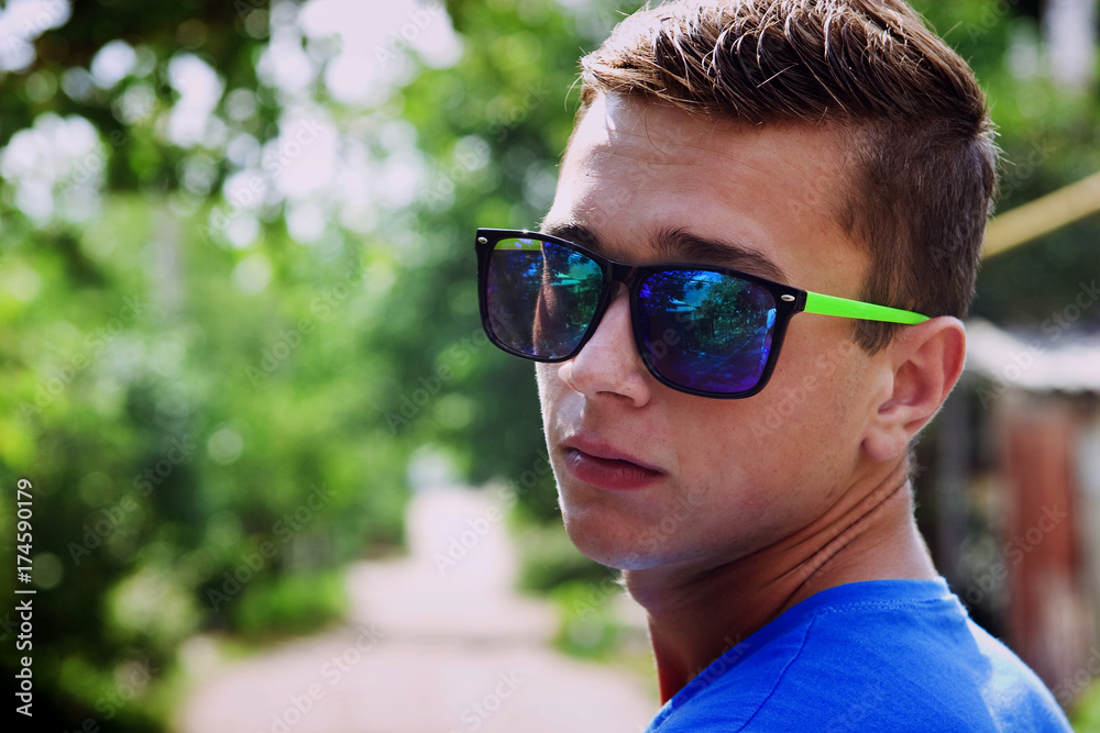Handsome guy in dark glasses Handsome guy in dark glasses