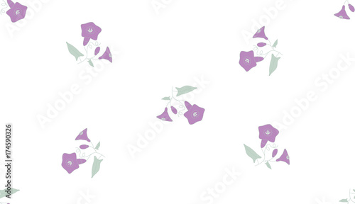 Seamless pattern of the bindweed for bed linen