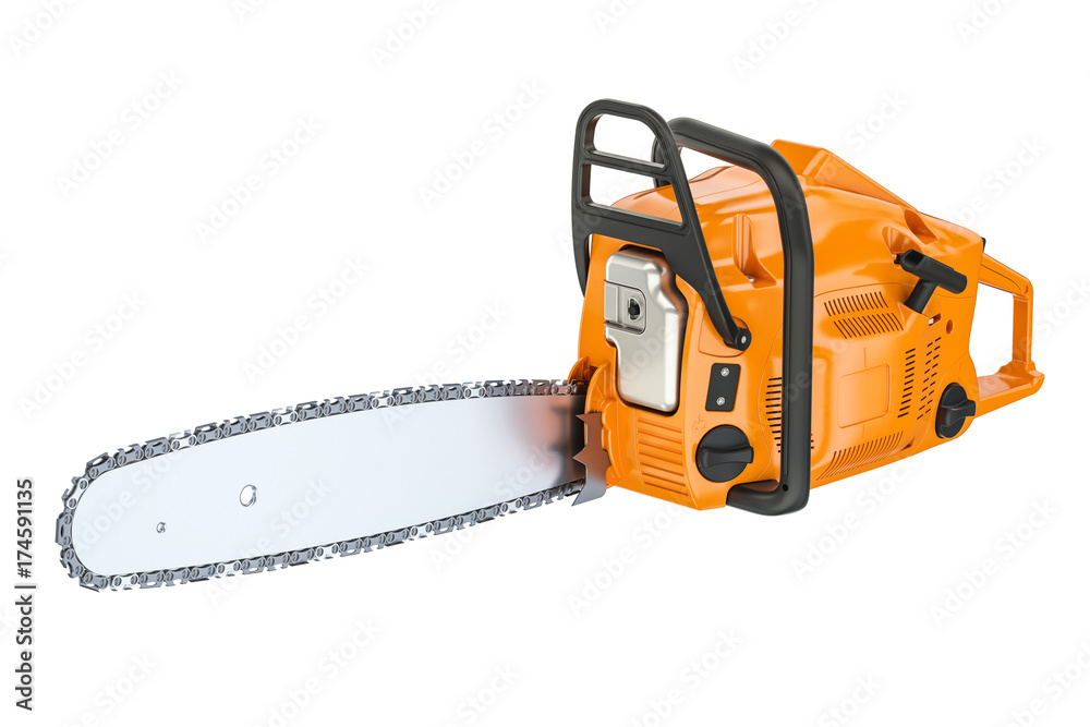 Chainsaw, 3D rendering