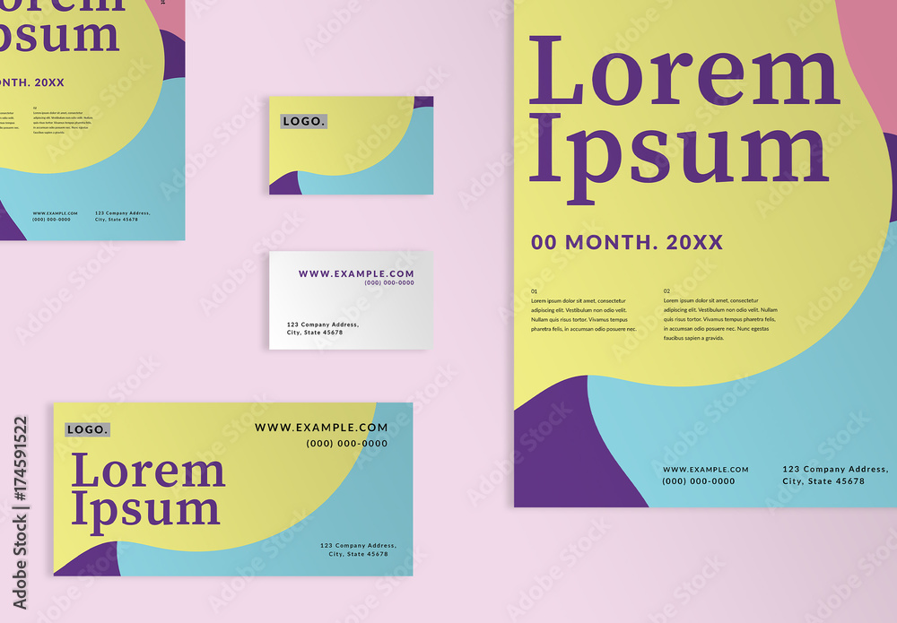 Party Stationery Set Stock Template | Adobe Stock