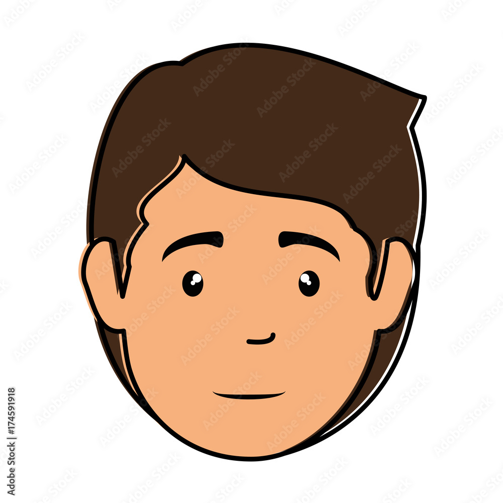 young man head avatar character young man head avatar character
