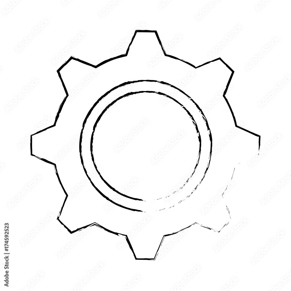 gears machine isolated icon gears machine isolated icon