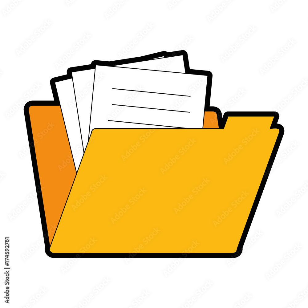folder document isolated icon folder document isolated icon
