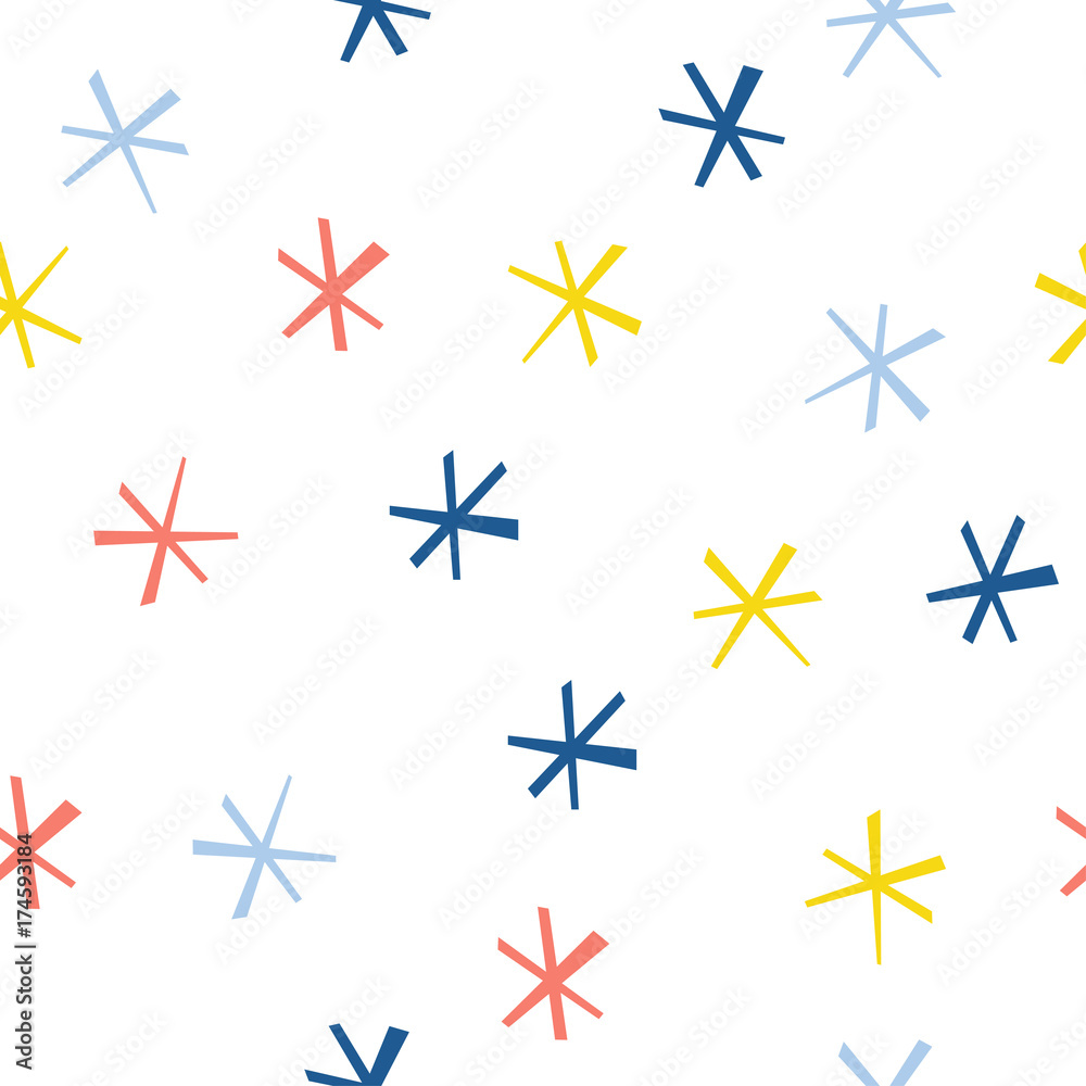 Abstract snowflake seamless pattern background. Childish handmade craft for design card, cafe menu, wallpaper, gift album, scrapbook, holiday wrapping paper, baby nappy, bag print, t shirt etc. Abstract snowflake seamless pattern background. Childish handmade craft for design card, cafe menu, wallpaper, gift album, scrapbook, holiday wrapping paper, baby nappy, bag print, t shirt etc.