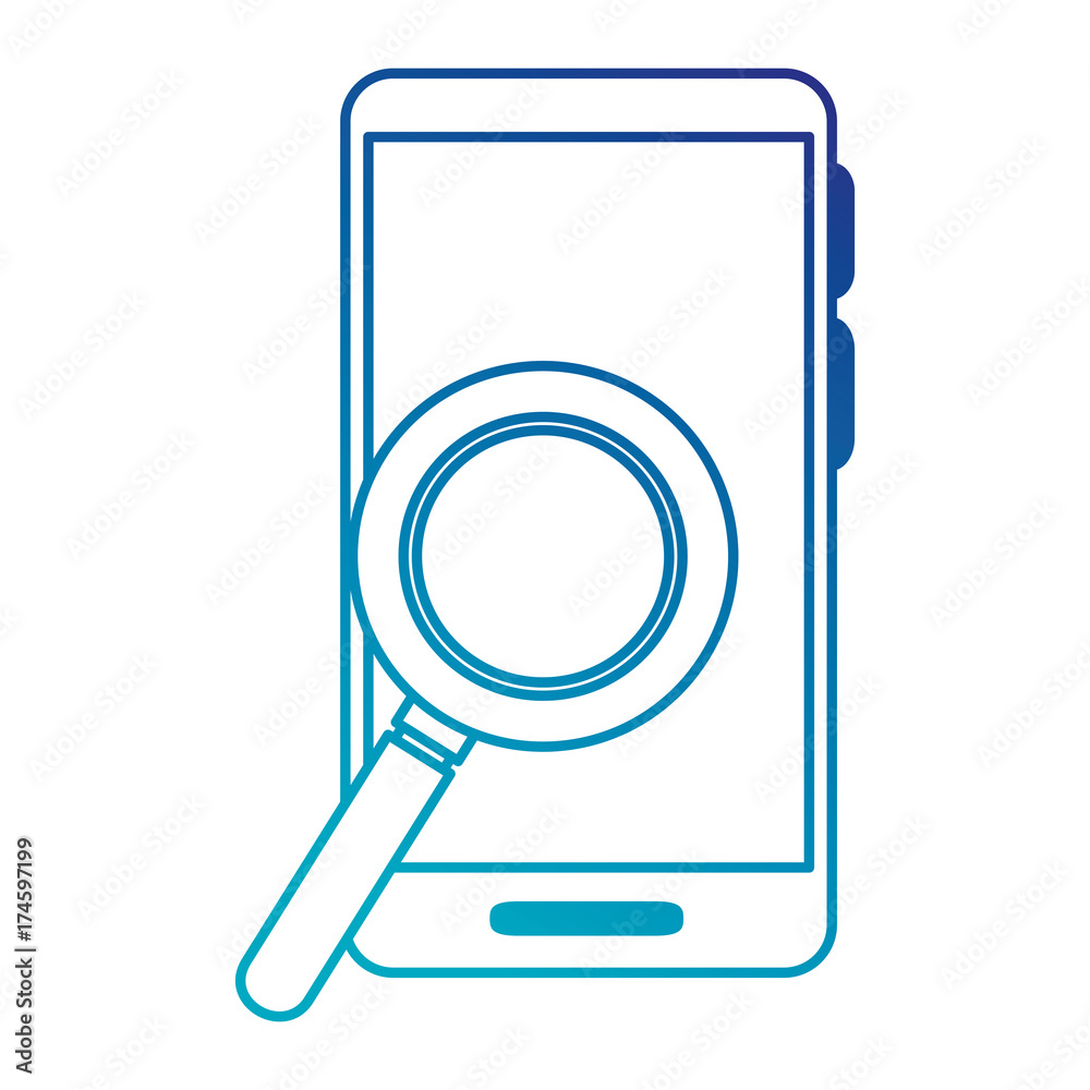 smartphone device with magnifying glass smartphone device with magnifying glass