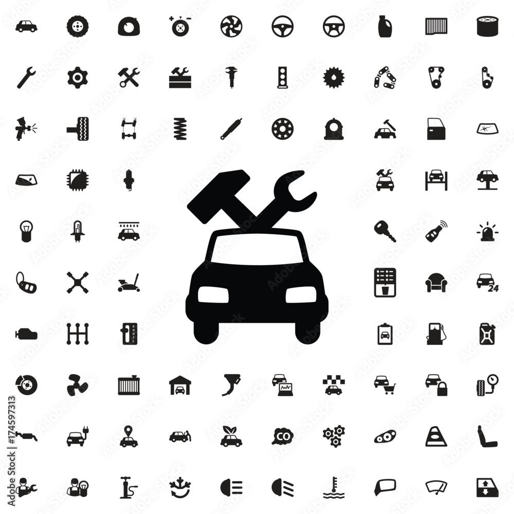 Car Repair Icon, Service Categories Iconpack