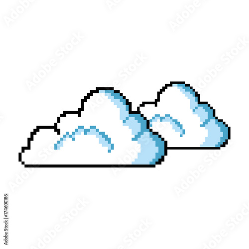 pixelated cloud game icon