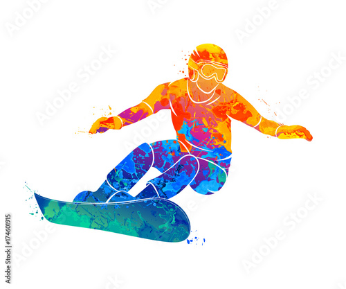 snowboarder jumping sport