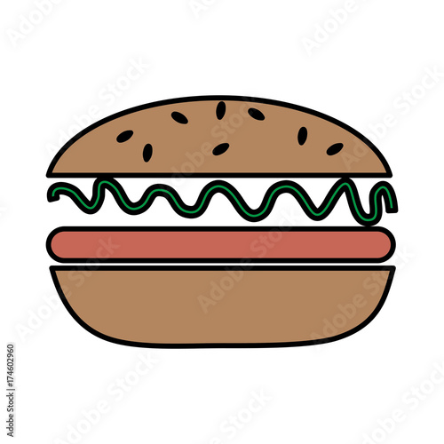 delicious burger isolated icon
