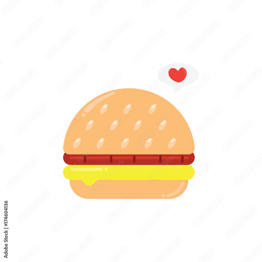 love burger logo Stock Vector Adobe Stock