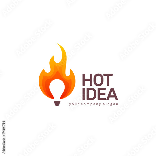 Vector logo design. Hot idea 