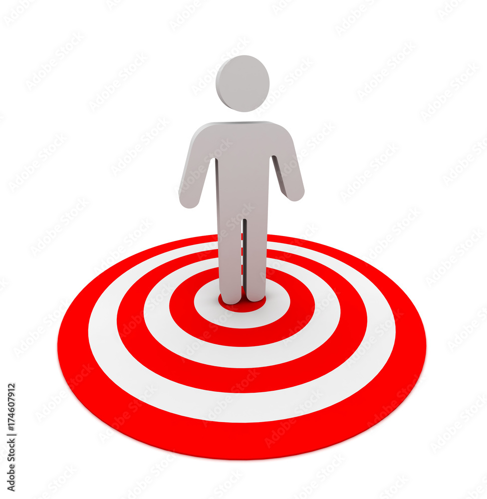 target people concept 3d illustration target people concept 3d illustration