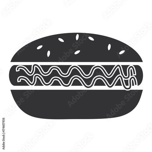 delicious burger isolated icon
