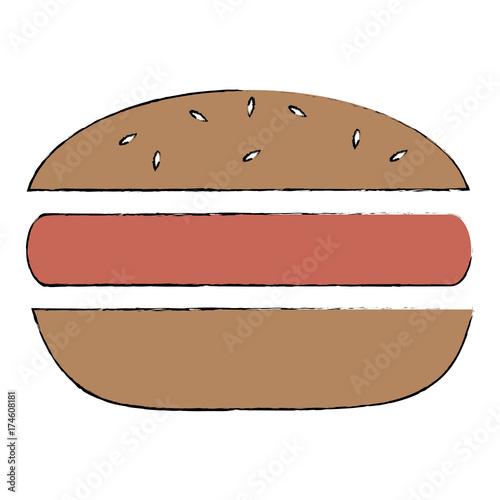 delicious burger isolated icon